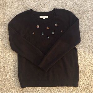 Ann Taylor LOFT Maroon Jewel Sweater M